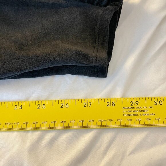 Torrid Womens Black Full Length Signature Waist Ruched Velour Side Legging Sz 3X - Picture 8 of 11